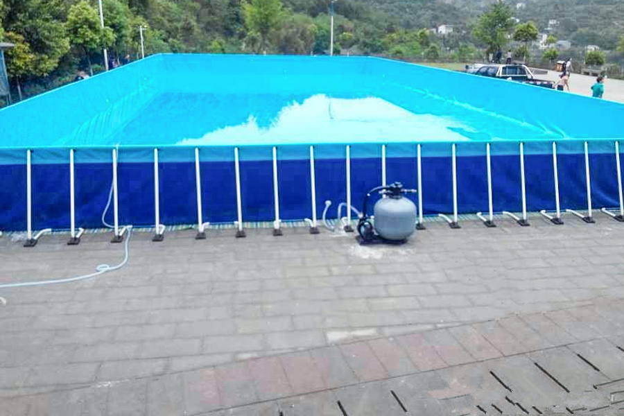 Large Commercial Metal Frame Steel Removable swimming pool above ground Water Park Pool PVC Pool Cloth